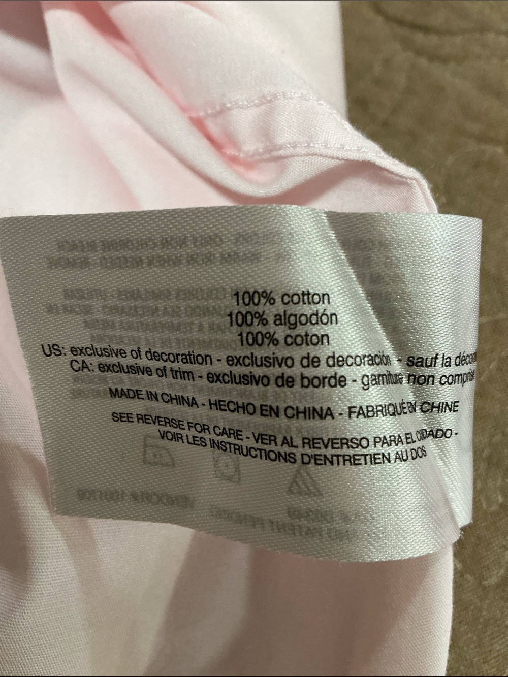 Gloria Vanderbilt Light Pink Button-Placket Long Sleeve Shirt - Picture 6 of 6